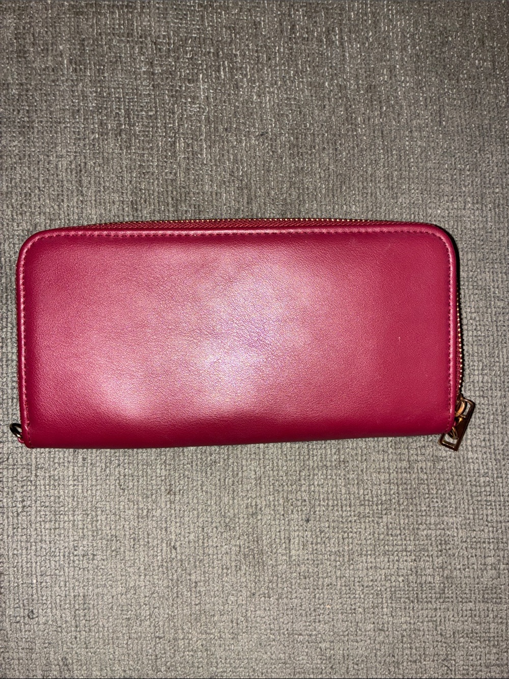 a new day burgundy Zip-Around Wallet with Gold-Tone Zipper